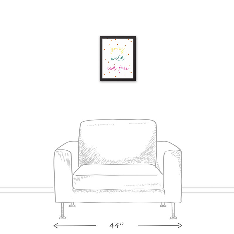 «Young Wild», art encadré gratuit, H 15,75 po x l 12,75 po x P 1,75 po