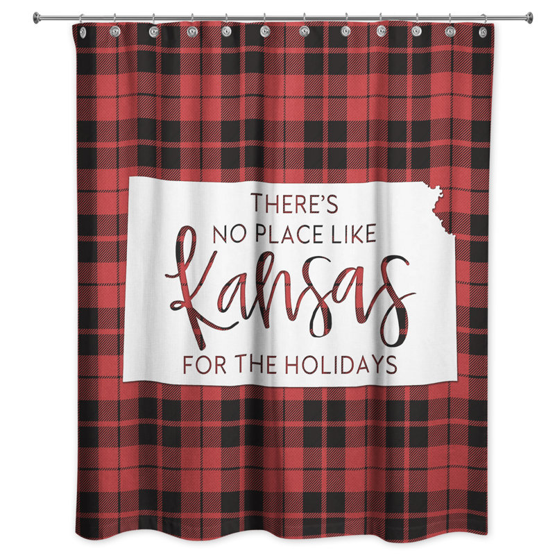 Il n’y a pas de place comme kansas pour le rideau de douche simple des fêtes Brianne
