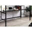Lit simple noir de style contemporain avec cadre en métal