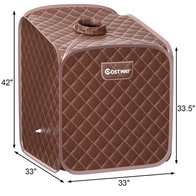 Costway Water Resistant Sauna Tent, Coffee