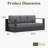Modern Outdoor Aluminum 3-seater Sofa With Cushions-75357366