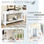Console d'entrée de style rustique chic: blanc antique avec tiroirs et tablette fixe pour le couloir: chic-1093077520