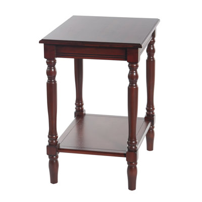 Enyedy Collection Wood Accent Storage Shelf End Table -