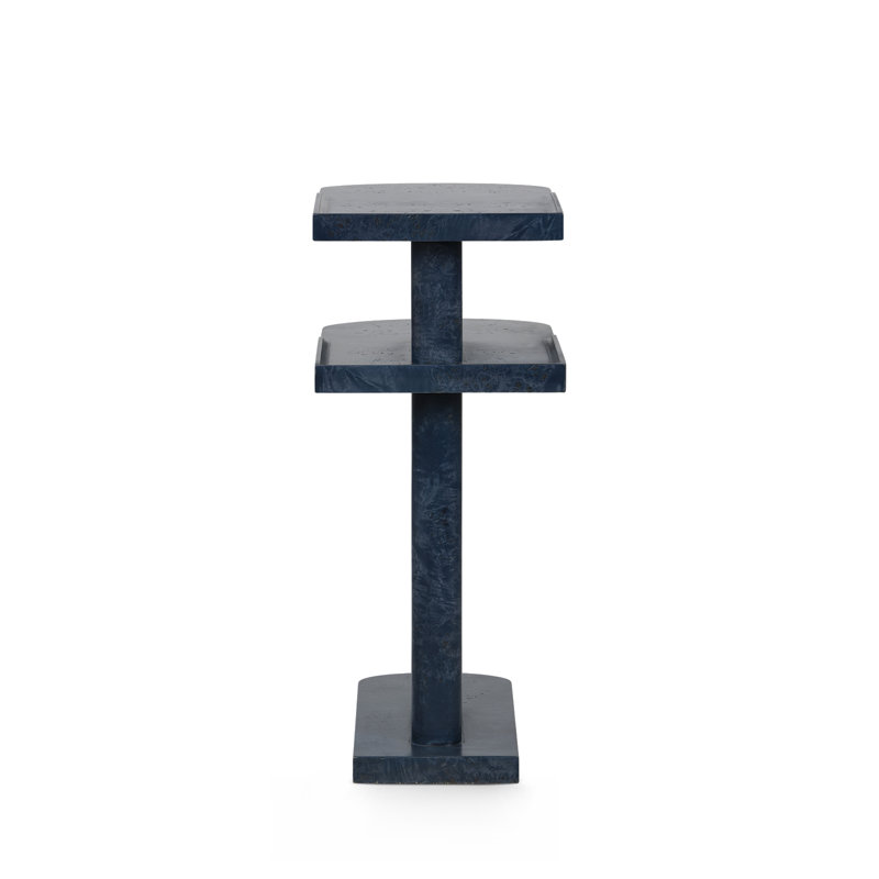 Casey Side Table, Azure Burl