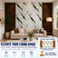 Panneaux muraux brillants en faux marbre UV Falkirk Irvine IV 4' x 9', coloris blanc, or et noir (paquet de 5)-136370544