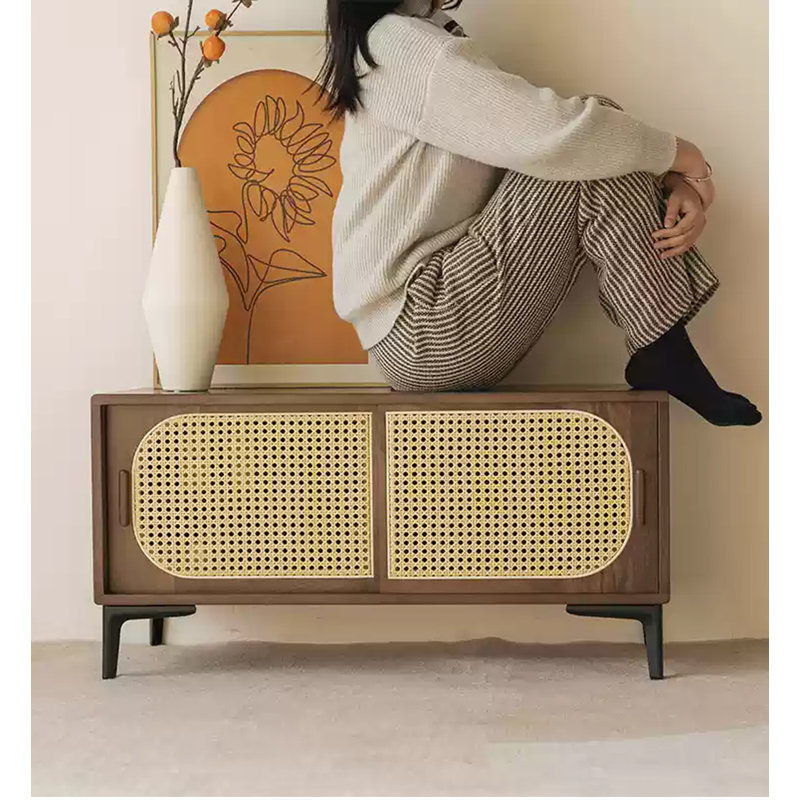 Banc de rangement en bois massif, Brun