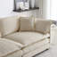Canapé modulaire beige avec - Design tendance deux, rembourrage en éponge et revêtement respirant