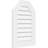 Octagonal Top Surface Mount Functional Standard Frame PVC Gable Vent-43319701