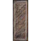 Multicolor Hooked Small Scatter Size American 1940s Antique Wool Rug