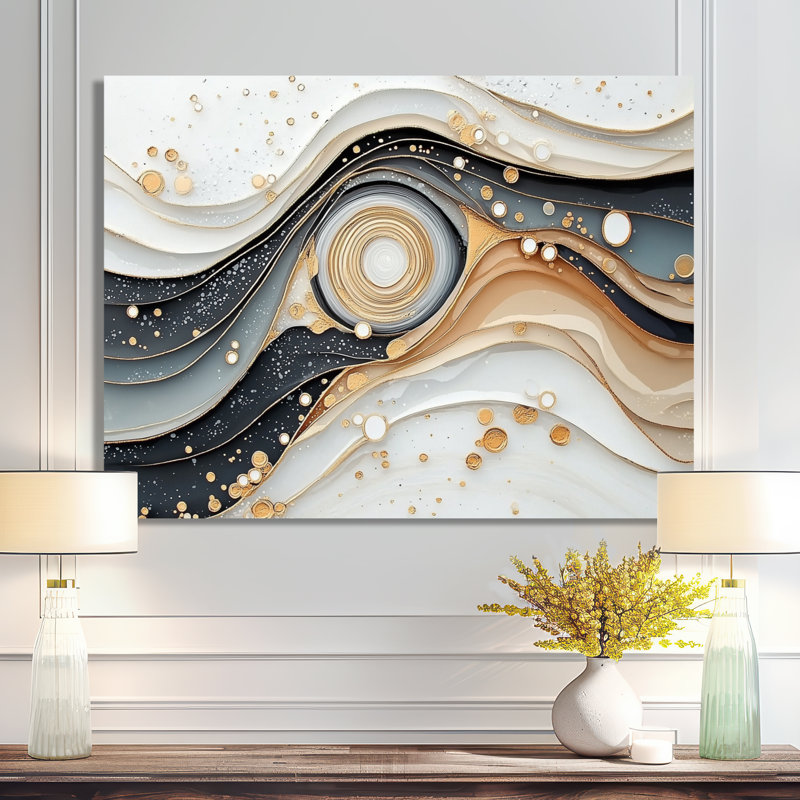 «Minimal Abstract Spiral Soft Convergence III», art mural moderne en métal, spirales abstraites en métal