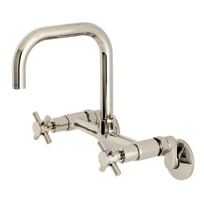 Kingston Brass Concord Double-Handle 2-Hole Wall-Mount Bridge Kitchen Faucet
