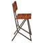 Tabouret de comptoir à tréteaux avec pieds en bois massif ambré et bronze industriel, tabouret industriel à assembler, siège, structure à pieds,