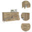 Commode rectangulaire à 6 tiroirs Southington-154075182