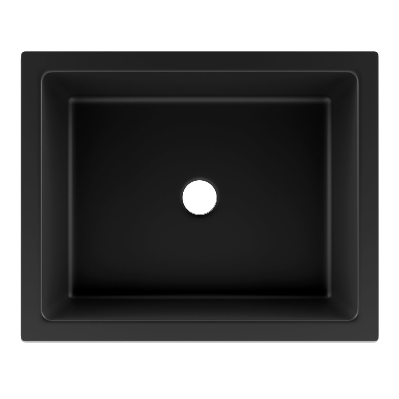 Lexicon Quartz Composite Rectangle Vanity Sink, Black