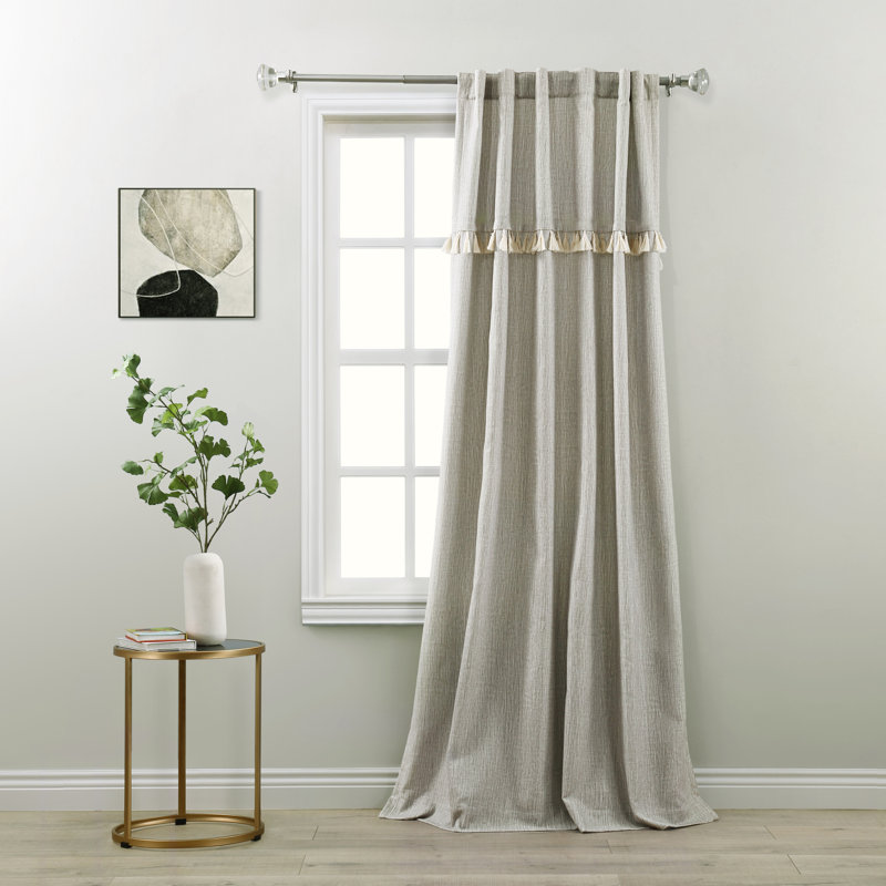 Tookes Cotton Blend Room Darkening Curtain Single Panel, 52"W x 84"L