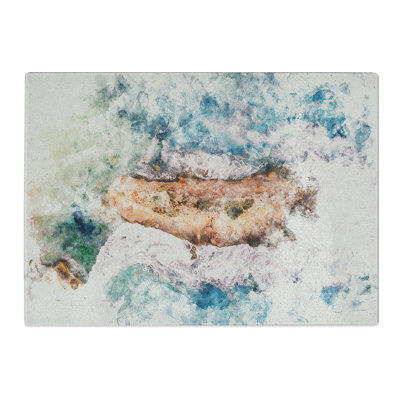 Bay of Islands Watercolour Chopping Board