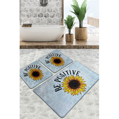 Luxurious Bathmat Set (3 Pieces), Soft Polyester, 23.6 x 39.4 inches (1 Piece) & 19.7 x 23.6 inches (2 Pieces) | Antibacterial, Non-Slip Underside, 20.5 oz/sq ft | Machine Washable & Durable, Perfect for Elegant Bathrooms