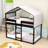 Twin Over Twin Wood Bunk Bed With Tent And Playhouse Design-959944035