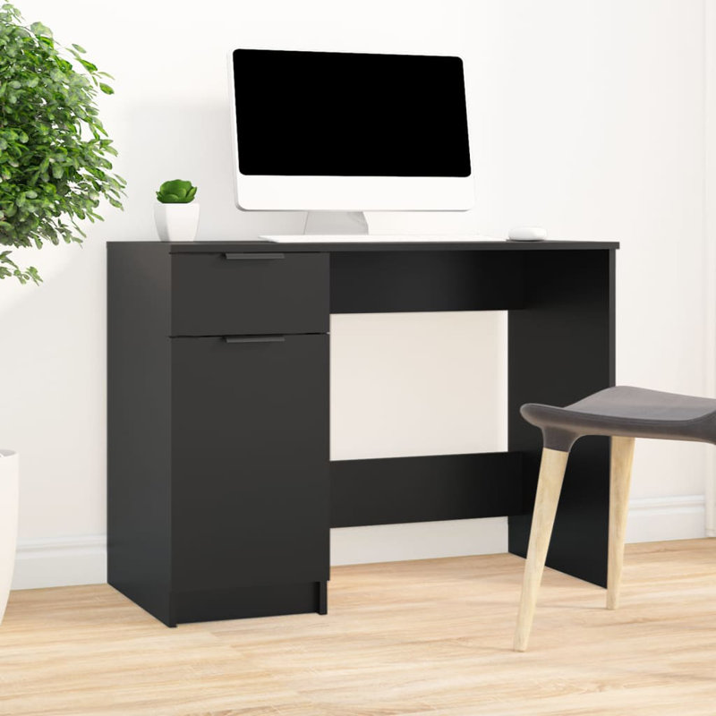 Bureau en bois d'ingénierie 39,4 po x 19,7 po x 29,5 po Latitude Run®, Chêne fumé