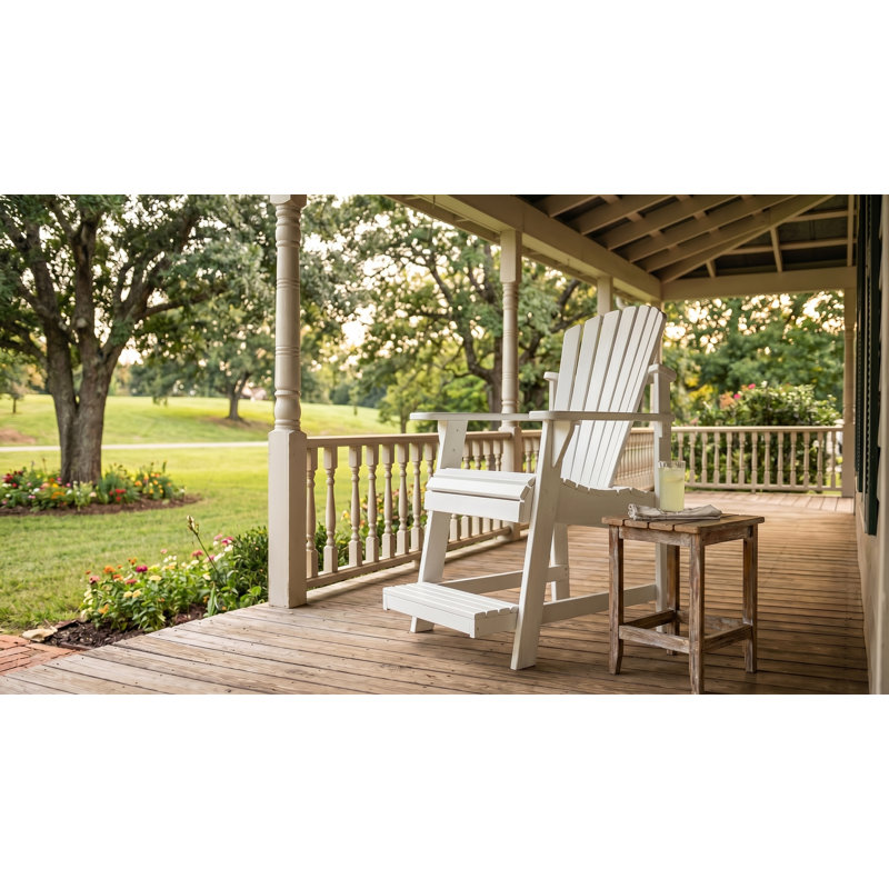Weathercraft Classic USA-Made Adirondack Balcony/Pub Chair – 14 Sherwin-Williams Finish Colors, Elevated Outdoor Seating with Built-In Footrest