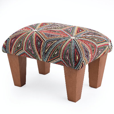 Ector 38cm Wide Rectangle Floral Footstool Ottoman