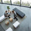 Banc rembourré gris-1557796588