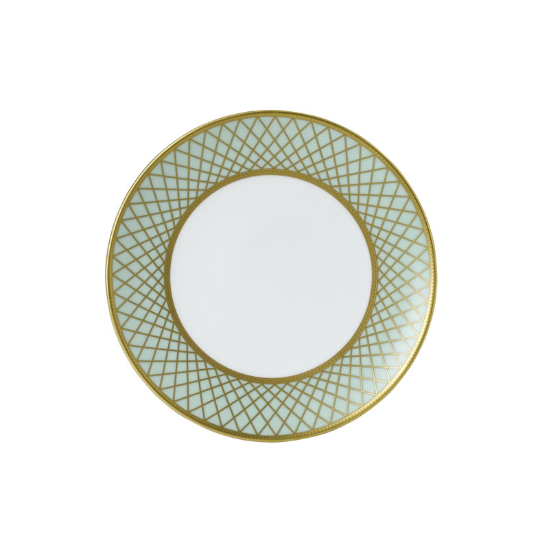 Handmade Bone China Salad/Dessert Plate, Mint Green