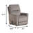 33" W Contemporary Lift Chair, Gray