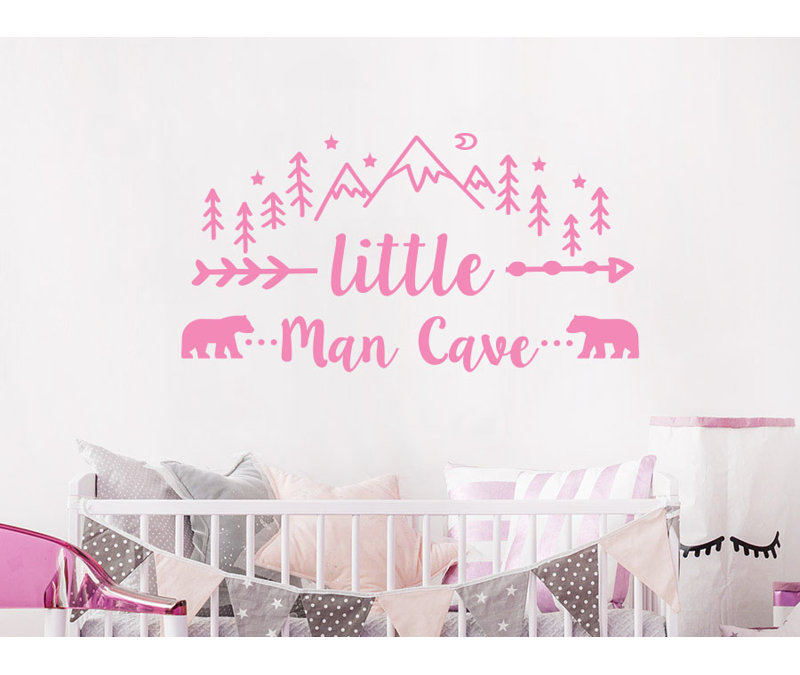 Décalcomanie murale Little Man Cave, Rose tendre