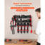 Power Tool Organizer Wall Mount, 3-Layer Storage Rack with 4 Drill Holders, Tools Holder and Storage Rack with Side Pegboards, Garage Tool Organizer for Garage, Workbench, and Workshop
