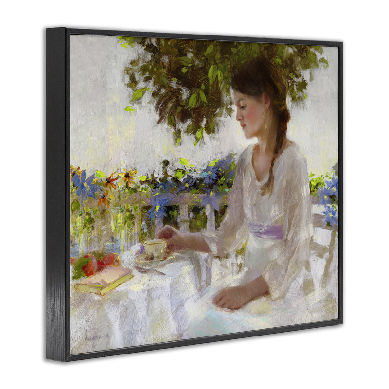 «Classic Tea Party Girl», estampe numérique de Katie Swatland, Noir, H 16 po x l 20 po