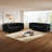 2 Piece 3 Seat Sofa Set (Black)