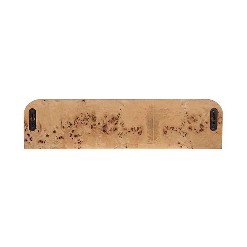 Burl Wood Floating Wall Shelf, Brown, 4.7" H x 18.9" W x 4.7" D
