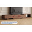 200-262cm Wide Extending Media Console for Home Cinema, Walnut Finish with Hidden Cable Management Fast Dispatch From UK Warehouse – Dispatched Within 2 Days
