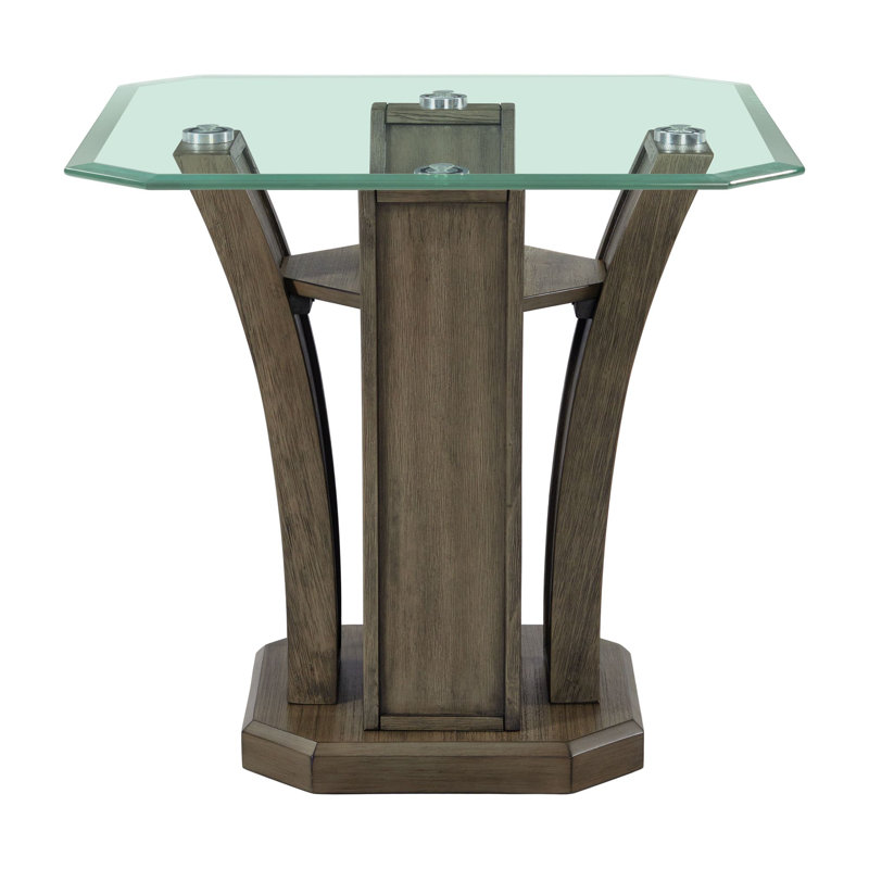 Acton Glass Top End Table