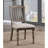 Transitional Style 2Pcs Side Chairs Antique Gray Solid Wood Gray Fabric Dining Room Furniture Chair Turned Legs