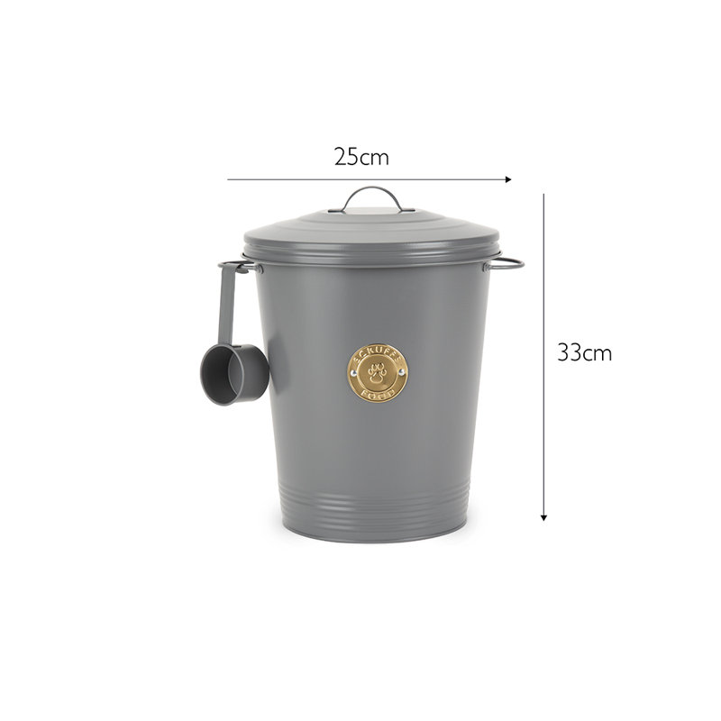 Dark Grey Food Storage Container, 15.4 lb