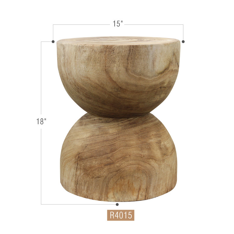 Piédestal en bois naturel Evoke