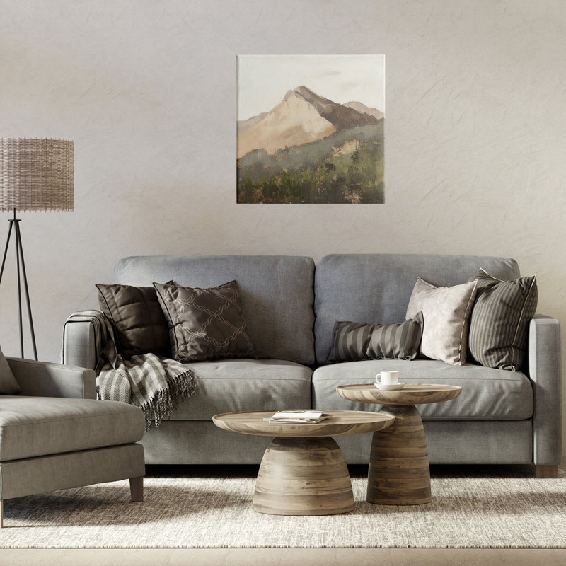 Sierra Mountain Landscape Canvas, design by Petal Prints Design, 17" H x 17" W