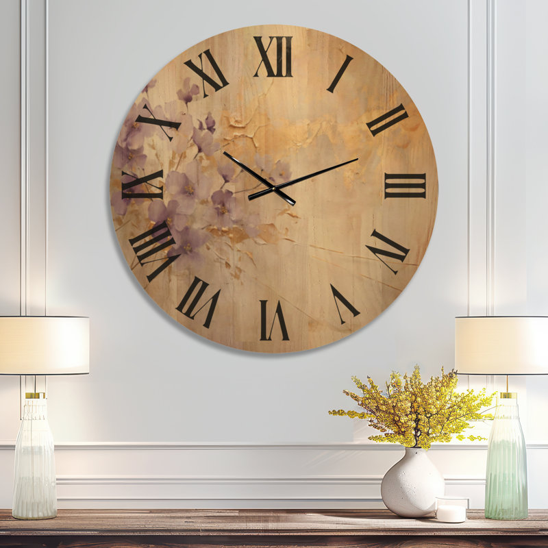 Très grande horloge murale de jardin en bois, Oversized