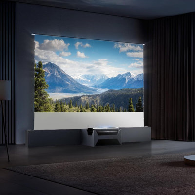 FCE9CB5C1A1041D78F491FFE8AE3FF42 Projector Station Only, Integrated TV Stand Cabinet for AWOL UST Projector and 100 inch Floor Rising Screen