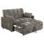 Lit gigogne escamotable gris foncé avec revêtement en chenille, facile à utiliser et cadre séché au four en mousse viscoélastique de 1 pouce, ressort sinueux, pour se détendre-1341797112