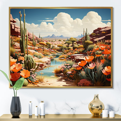 Native Desert Oasis Blooms I - Desert Wall Art