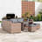 6-Piece PE Rattan Outdoor Sofa Set with Multi-Storage, Adjustable Seating and Tempered Glass Table-877517302-877517297