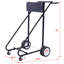Support de moteur hors-bord pour bateau, chariot de transport de moteur pour le rangement, capacité de poids de 313 lb, avec roues (noir)