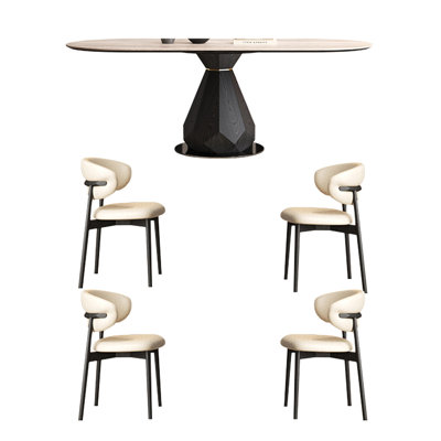 Ensemble de salle à manger ovale l 31,49 po