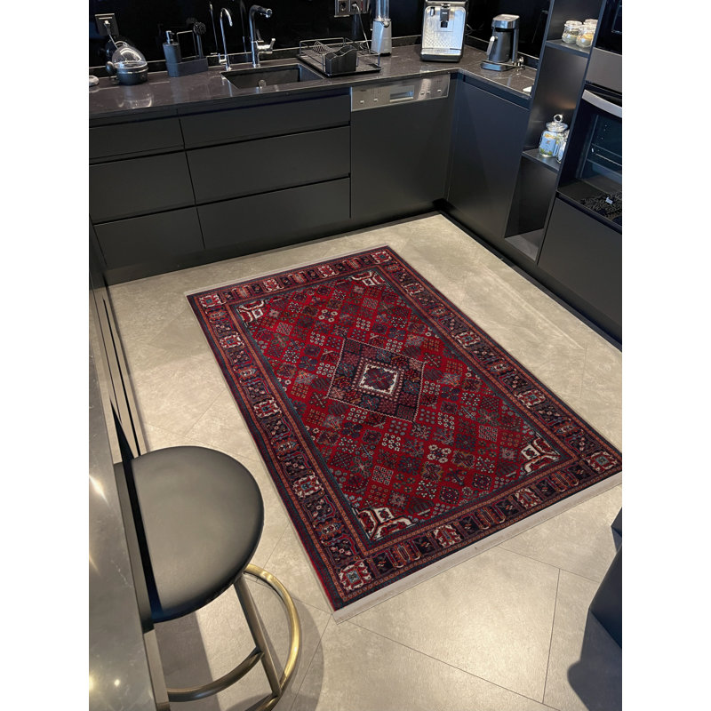 Tapis décoratif rétro à motif bourgogne