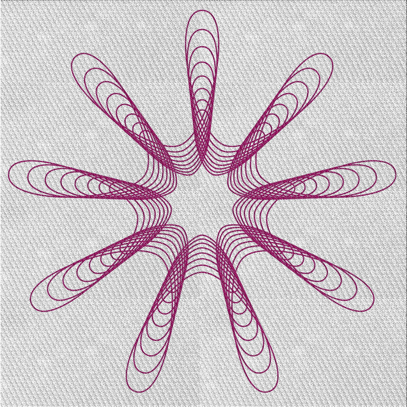 Tapis rose, Carré 8 pi