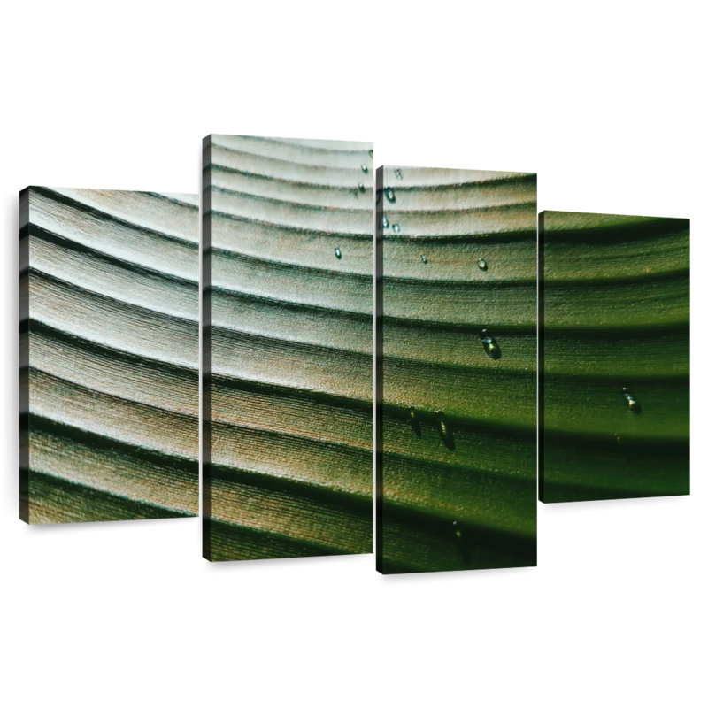 Harnek Banana Leaf Dripping Droplets, 42" H x 68" W