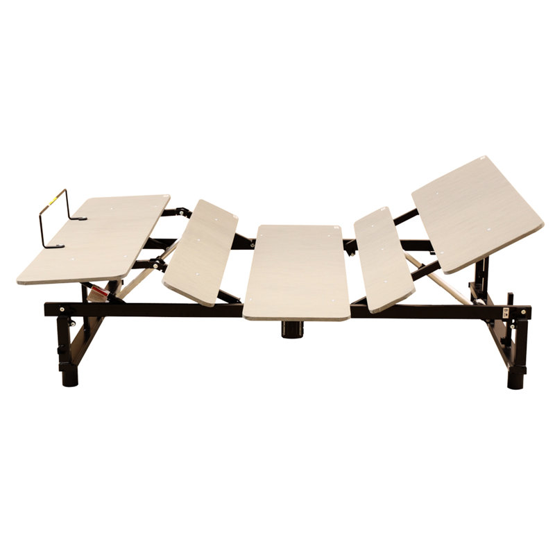 Base de lit électrique grise pour grand lit - Circulation réglable réglable grise, profitez d'un meilleur sommeil avec une télécommande sans fil inclinée à 60 ° et un pied à 40 °